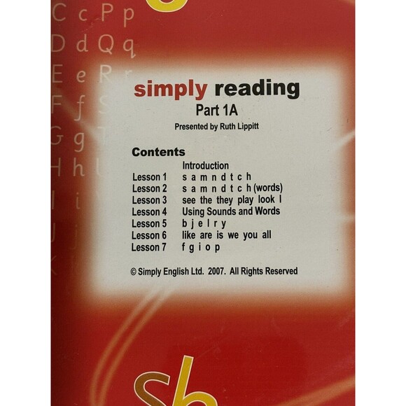 Simply Reading Part 1A - DVD Simply English Study Program Brand New/Sealed 2007 - Picture 3 of 4